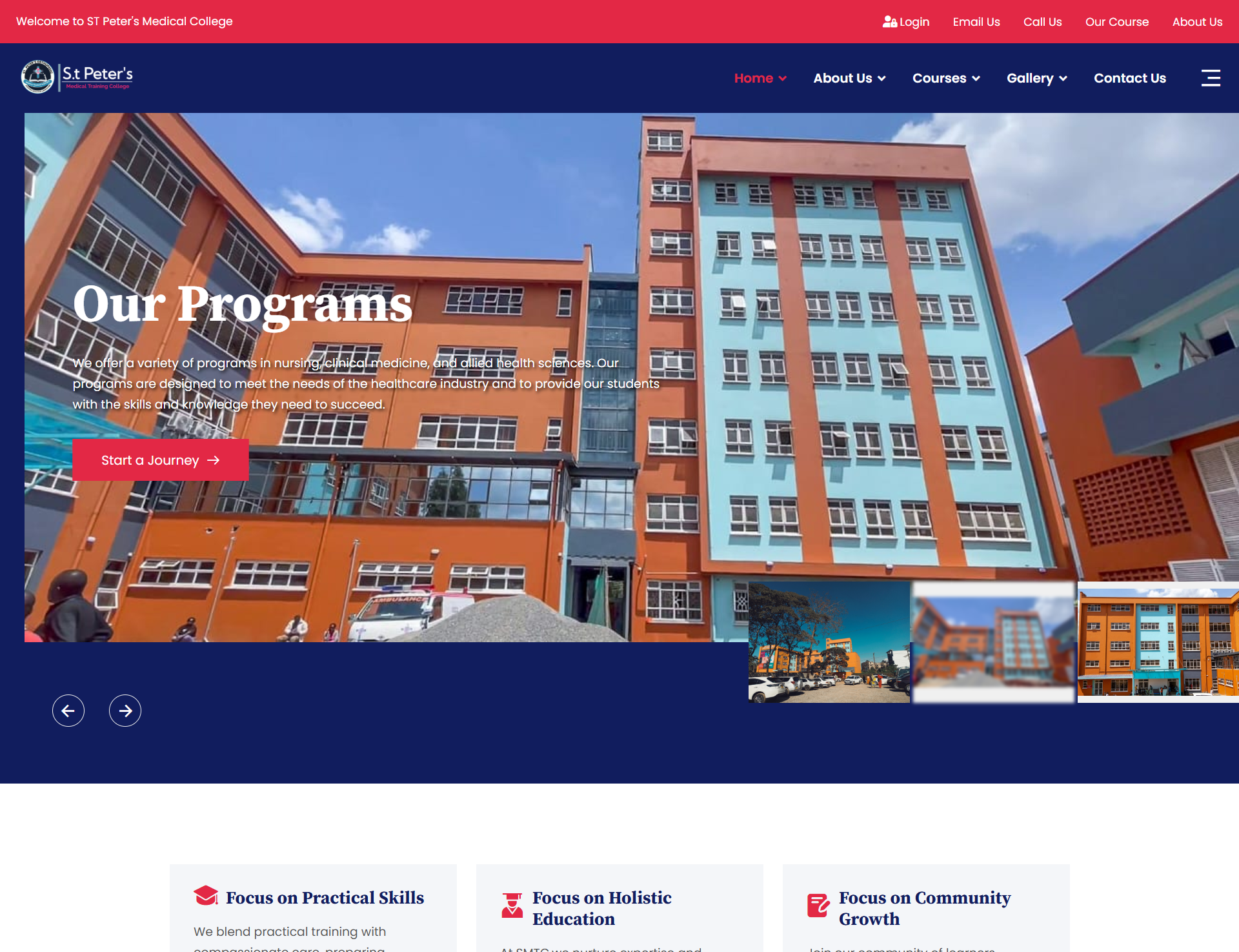 SMTC Medical College website screenshot
