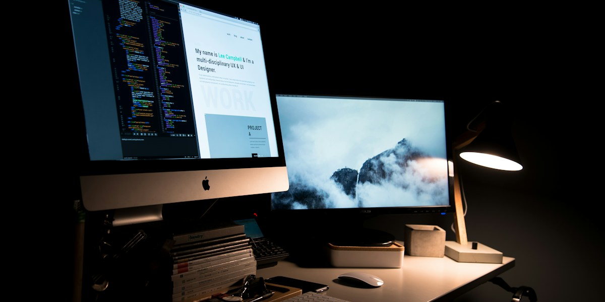 Website design workspace and digital interfaces